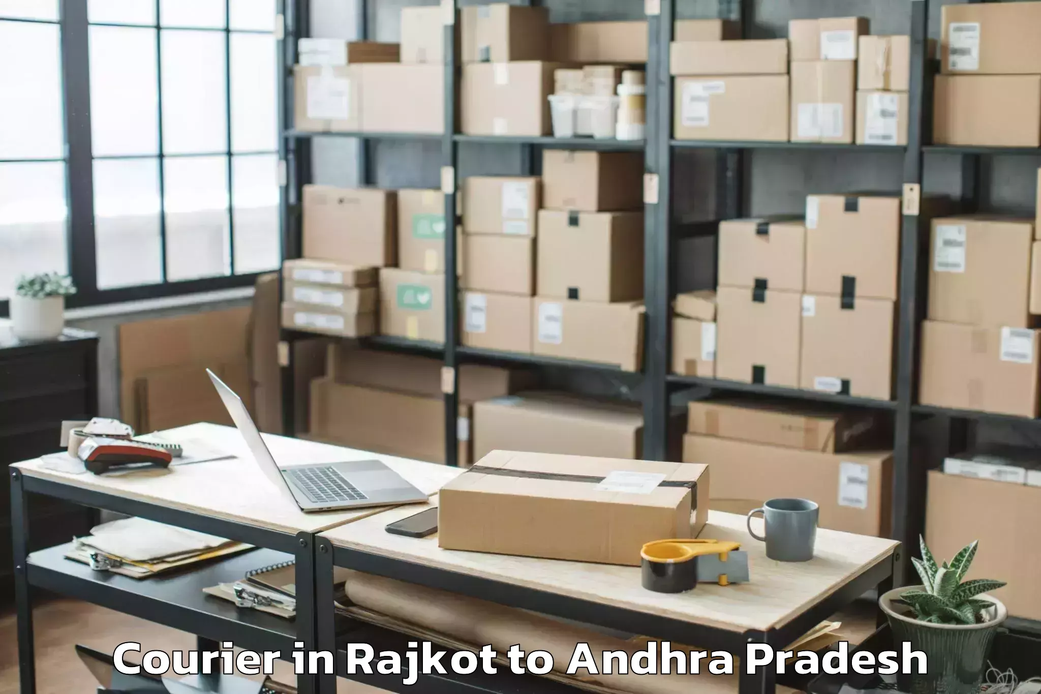 Easy Rajkot to Gollaprollu Courier Booking